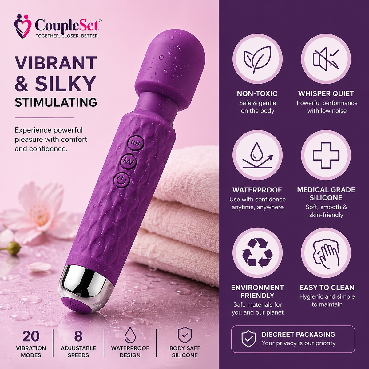 Personal Body Massager And Vibrator BZ Personal Vibrator For Men And Women