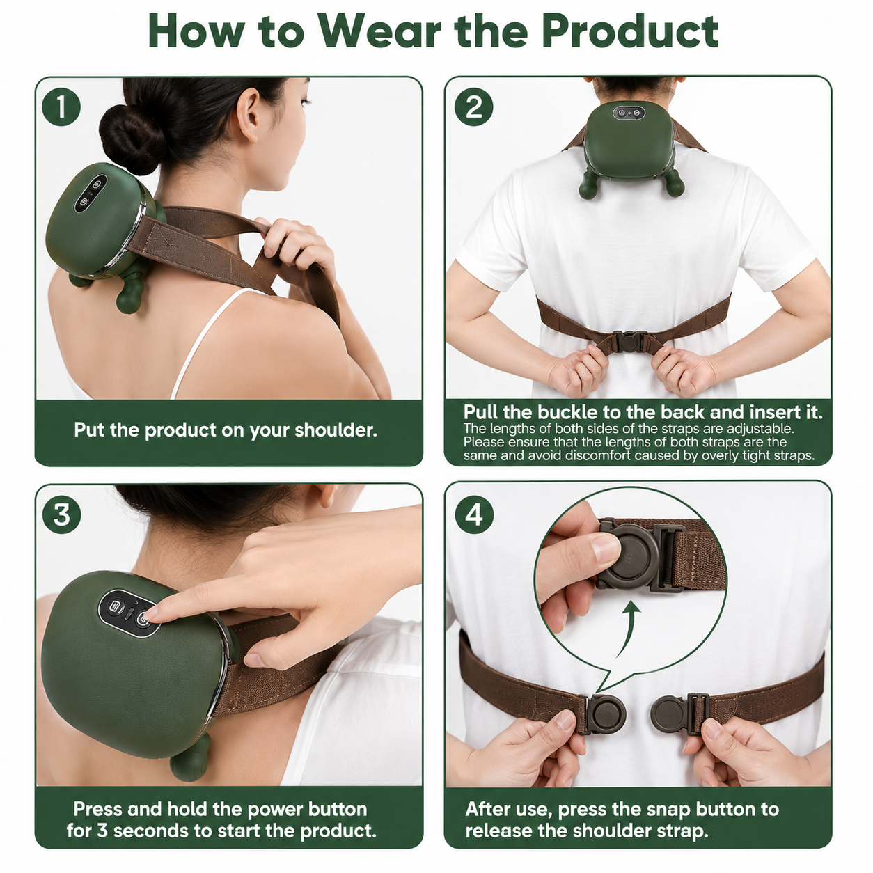 Rechargeable Handheld Body Massager with Multiple Massage Modes