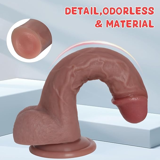 7 Inch Girth Huge Thick Dildo,Dual Density Silicone with Strong Suction Cup