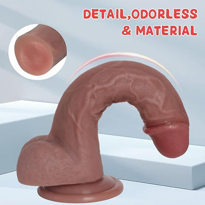 7 Inch Girth Huge Thick Dildo,Dual Density Silicone with Strong Suction Cup