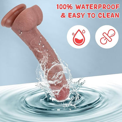 7 Inch Girth Huge Thick Dildo,Dual Density Silicone with Strong Suction Cup